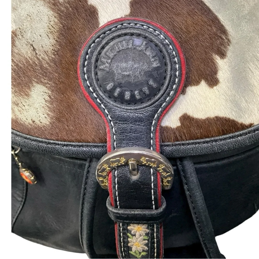 🤎 Marina Jonet Italian Cowhide‎ & Leather Backpack 🎒 Western Boho Alpine Vibe